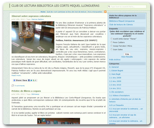Club de lectura Biblioteca Miquel Llongueras Club de lectura Biblioteca Miquel Llongueras