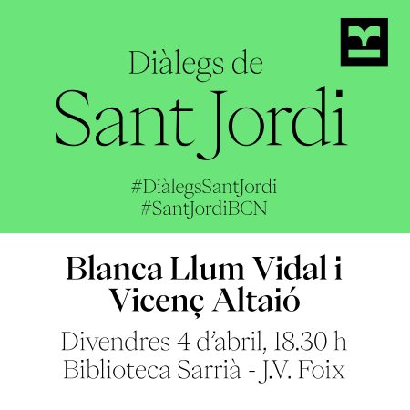 Diàlegs de Sant Jordi. Blanca Llum Vidal i Vicenç Altaió