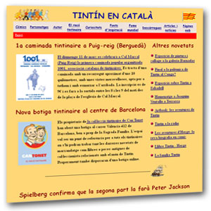 Tintin en català. www.tintin.cat