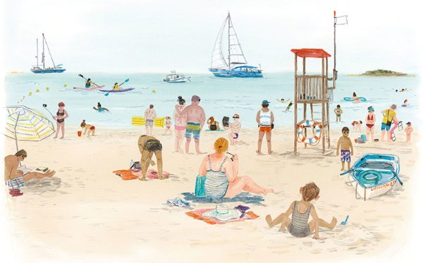 En la playa Susanna Mattiangeli