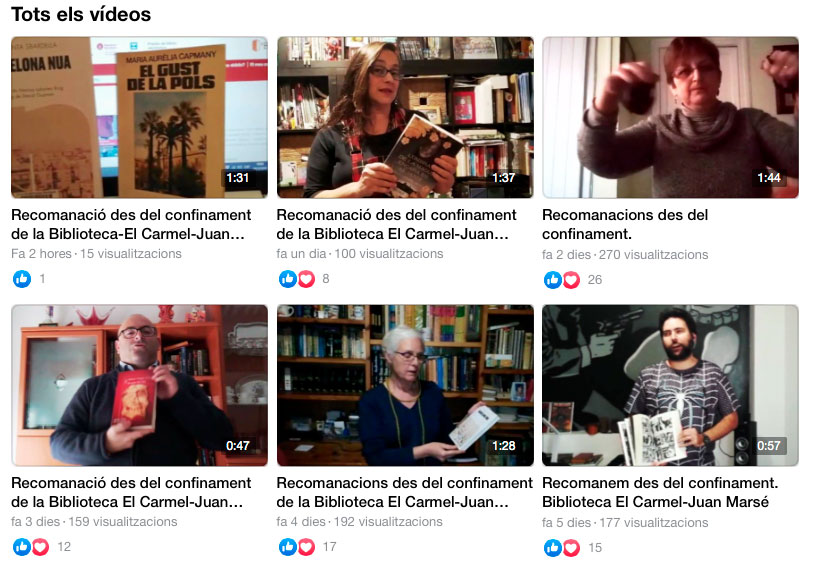 Recomanacions des del confinament de la Biblioteca El Carmel-Juan Marsé